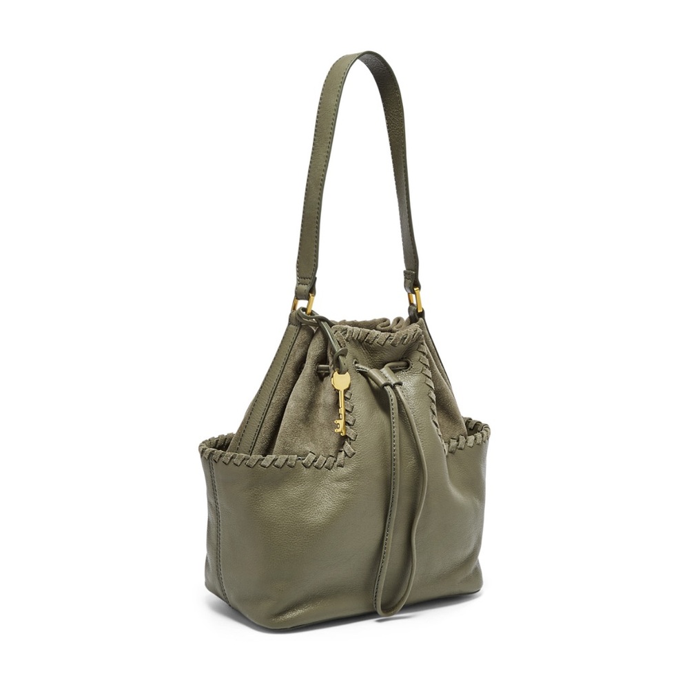 NWT Fossil Cooper Bucket Bag in Olive | Color: Green